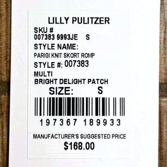 Lilly Pulitzer Parigi Knit Skort Romper in "Bright Delight Patch" NWT - Small - Picture 7 of 8
